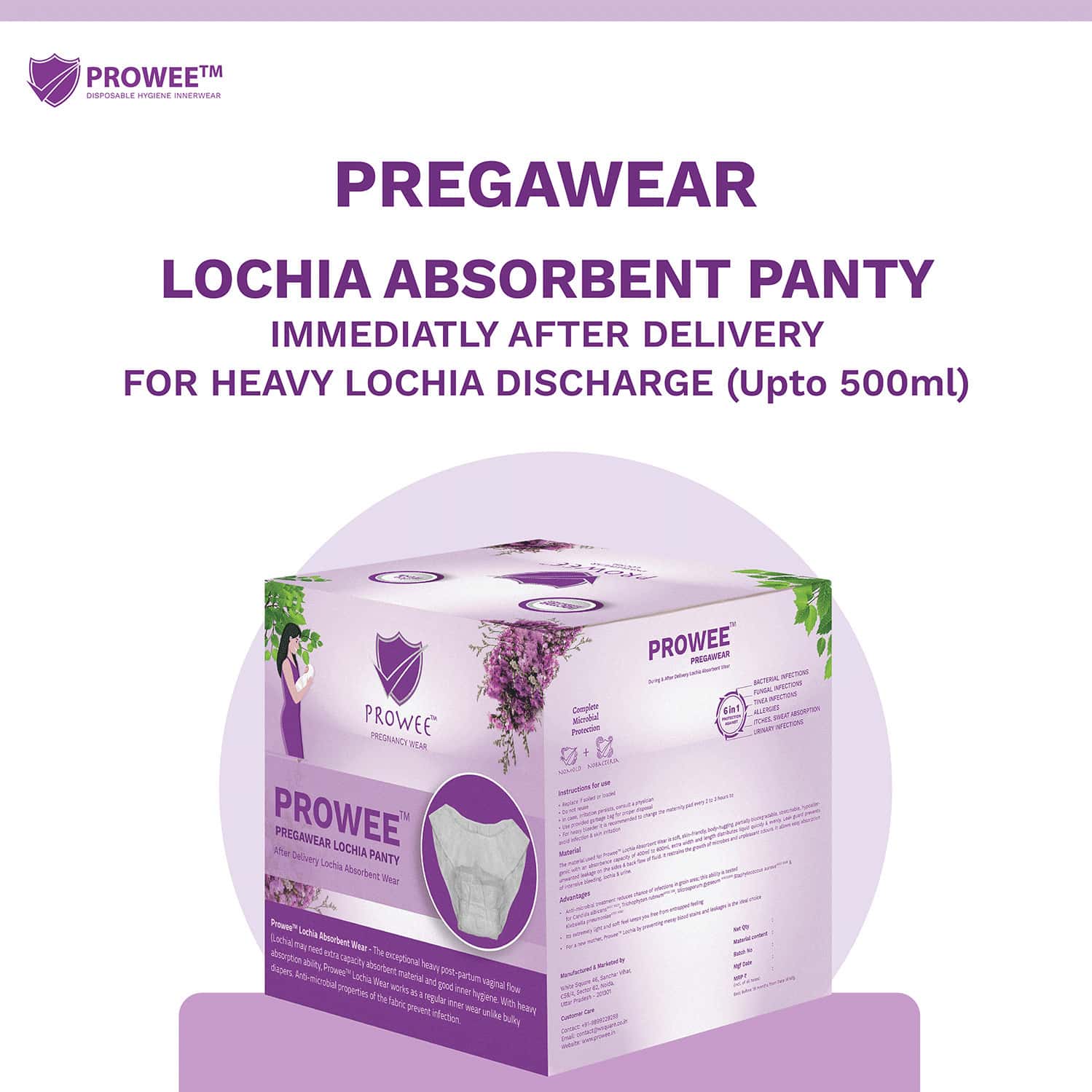 Buy PROWEE WOMEN'S DISPOSABLE POST DELIVERY LOCHIA ABSORBENT PANTY XL