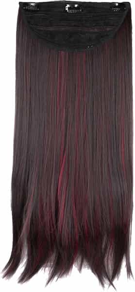 Streak Street Clip-In 18" Burgundy Straight Hair Extensions