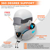 Vissco Travel Ergonomic Neck Pillow With Sleeping Gel Eye Mask, Contoured Memory Foam For Travelling