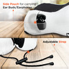 Vissco Travel Ergonomic Neck Pillow With Sleeping Gel Eye Mask, Contoured Memory Foam For Travelling