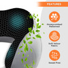 Vissco Travel Ergonomic Neck Pillow With Sleeping Gel Eye Mask, Contoured Memory Foam For Travelling