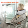 Vissco Travel Ergonomic Neck Pillow With Sleeping Gel Eye Mask, Contoured Memory Foam For Travelling