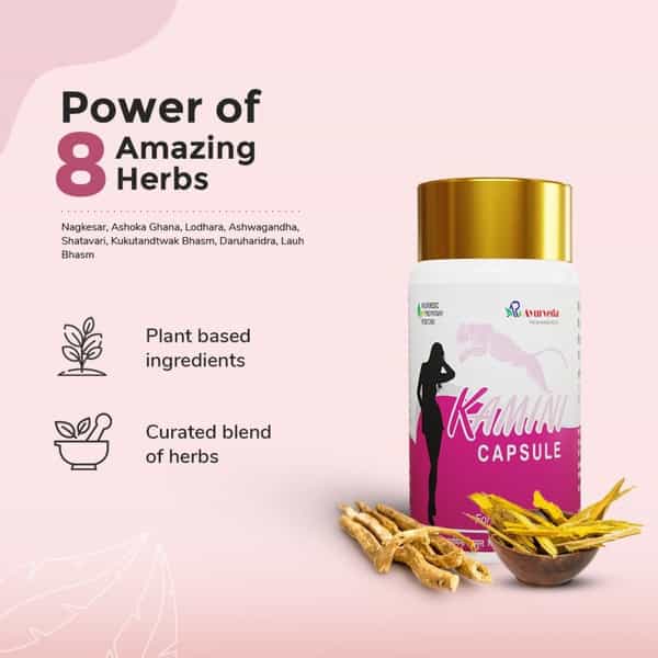 A R Ayurveda Kamini Wellness Capsules For Female - 30 Capsules