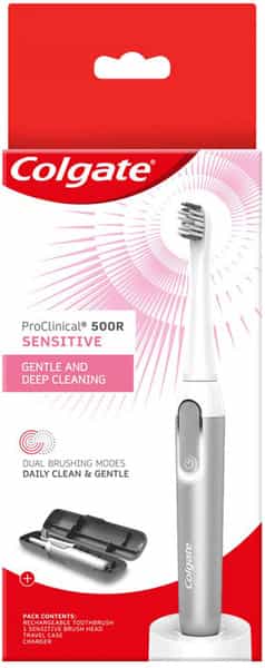 Colgate Proclinical 500R Sensitive Rechargeable Sonic Electric Toothbrush With Dual Brushing Modes