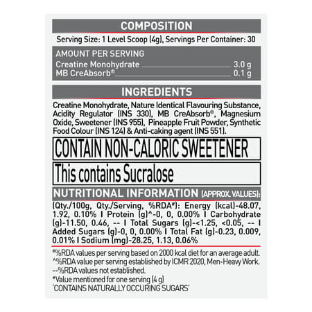 Muscleblaze Creatine Monohydrate Creamp (Watermelon Kool Aid | 22 Servings | 100g)