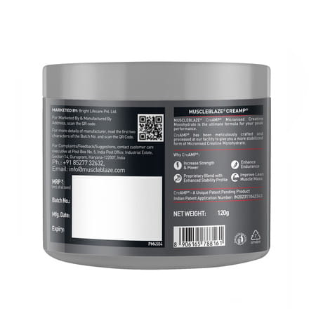 Muscleblaze Creatine Monohydrate Creamp (Watermelon Kool Aid | 22 Servings | 100g)
