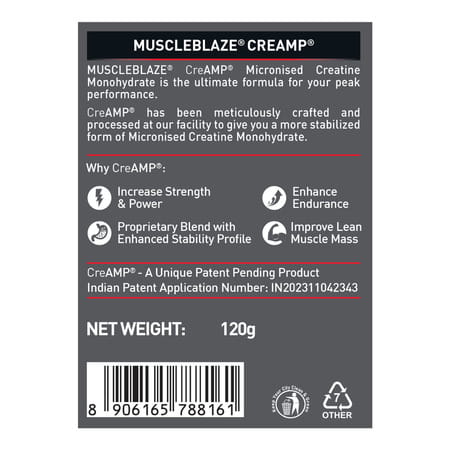 Muscleblaze Micronised Creatine Monohydrate Creamp Powder | Watermelon Kool Aid (30 Servings | 120G)