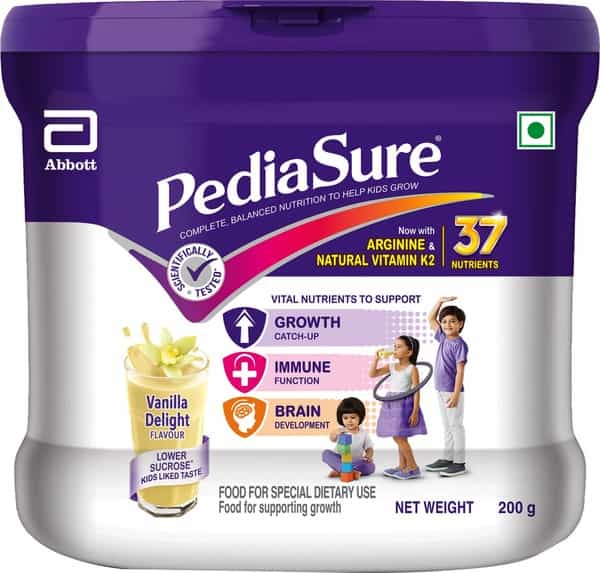 Pediasure Complete Balanced Nutrition To Help Kids Growth Vanilla Jar 200 Gm