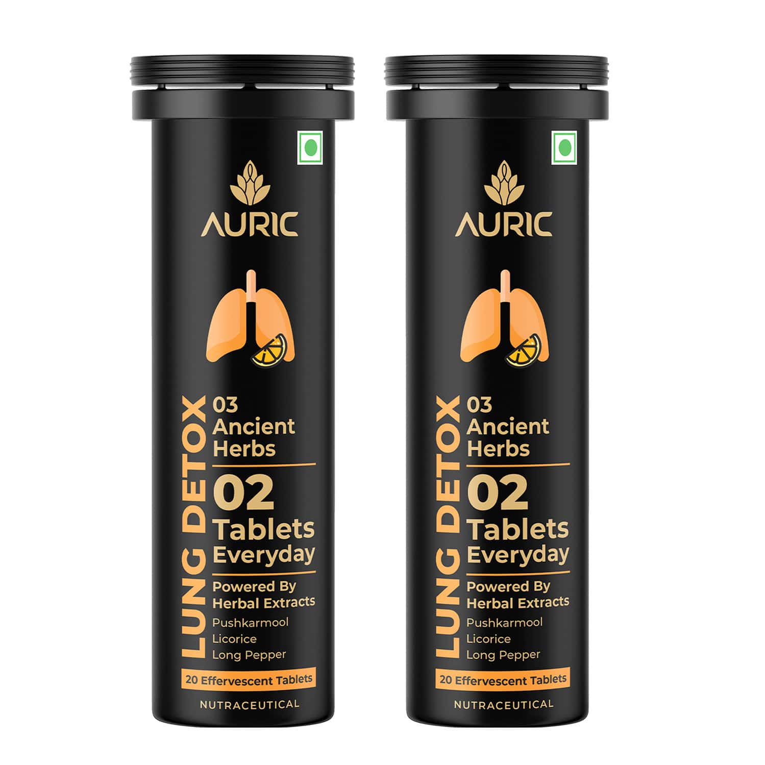 Auric Lung Detox Supplement With Natural Blend Of Nac And Herbs | 40 Tablets