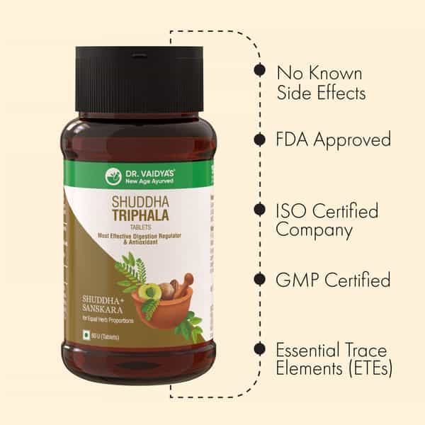 Dr. Vaidya's Shuddha Triphala Tablet 60S P3