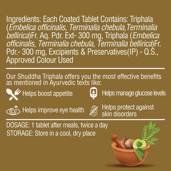 Dr. Vaidya's Shuddha Triphala Tablet 60S P3