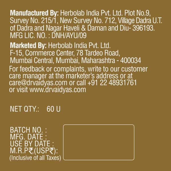 Dr. Vaidya's Shuddha Triphala Tablet 60S P3