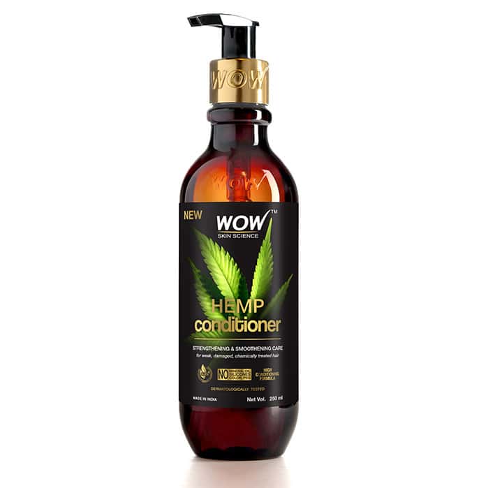 Wow Skin Science Hemp Conditioner For Frizzy | Damaged And Chemically Treated Hair - 250ml