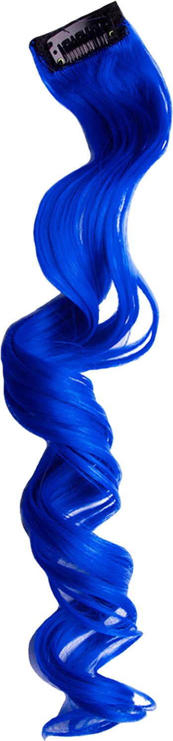 Streak Street Palantinate Blue Bonnet Curly Clip-On Strands