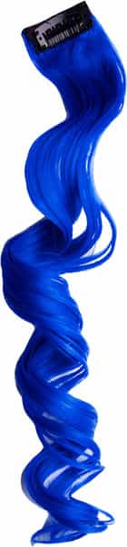 Streak Street Palantinate Blue Bonnet Curly Clip-On Strands