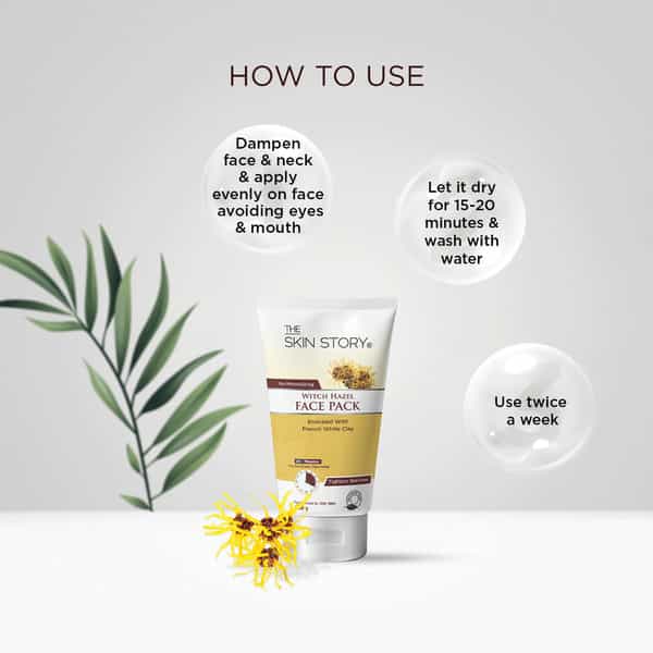 The Skin Story Cleansing Purifying Witch Hazel Face Pack | Minimizes Pores | Oil & Acne Control 100G