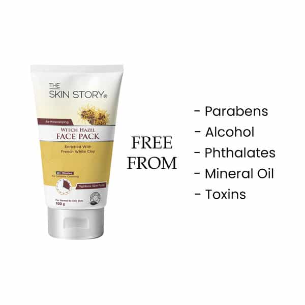 The Skin Story Cleansing Purifying Witch Hazel Face Pack | Minimizes Pores | Oil & Acne Control 100G
