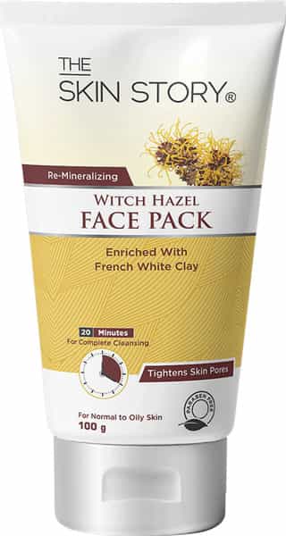 The Skin Story Cleansing Purifying Witch Hazel Face Pack | Minimizes Pores | Oil & Acne Control 100G