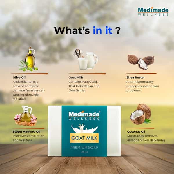 Medimade Goat Milk Premium Soap - 100 Gm X 3 ( Pack Of 3 )