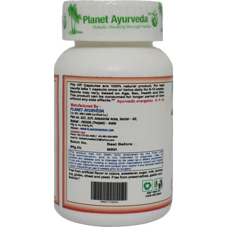 Planet Ayurveda Pile Off - 60 Capsules