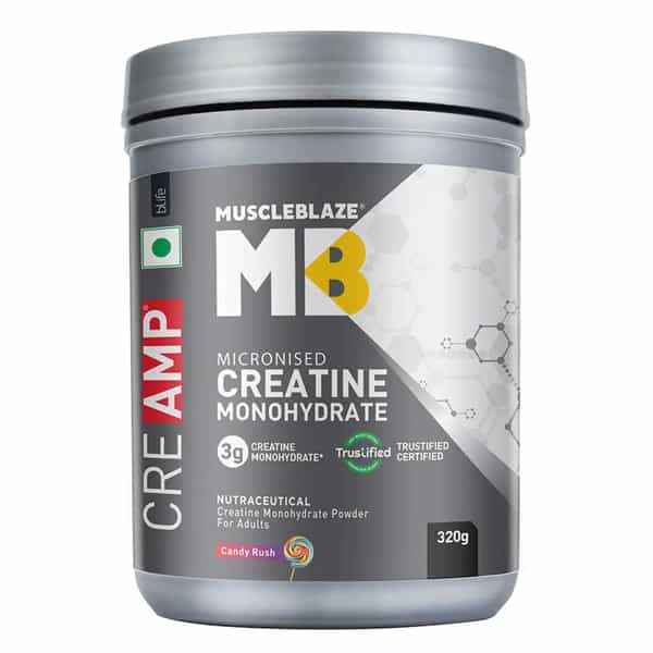 Muscleblaze Micronised Creatine Monohydrate Creamp Powder | Candy Rush (80 Servings | 320G)