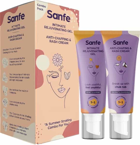 Sanfe Summer Strolling Combo (Intimate Gel 50 Ml +Anti-Chafing And Rash Cream 50 Ml)