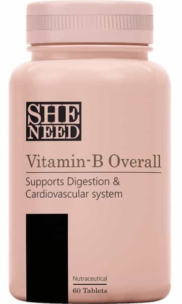 Sheneed Vitamin B Overall Supplements Boosts Digestion & Energy -60 Tablets