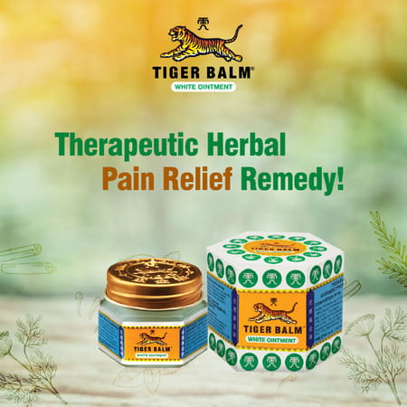 Tiger Balm White Ointment Ayurvedic Pain Relief Balm | 21ml Each | Pack Of 4|