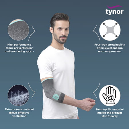 Tynor Elbow Support Urbane Grey Small 1 Unit