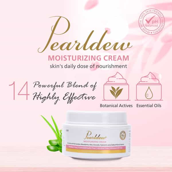 Pearldew Moisturizing Cream 50 Gm | With Almond Oil | Aloe | Avocado | Butters (Pack Of 2)