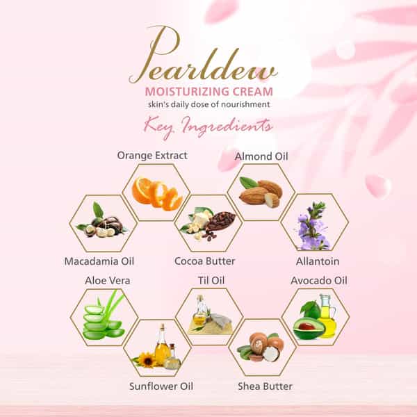 Pearldew Moisturizing Cream 50 Gm | With Almond Oil | Aloe | Avocado | Butters (Pack Of 2)