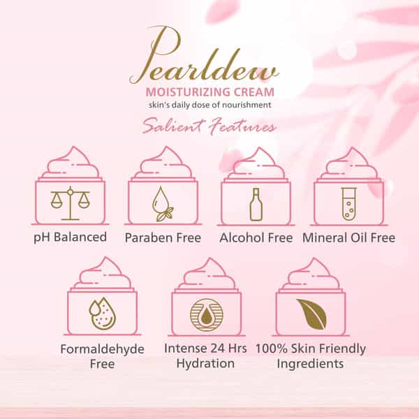 Pearldew Moisturizing Cream 50 Gm | With Almond Oil | Aloe | Avocado | Butters (Pack Of 2)
