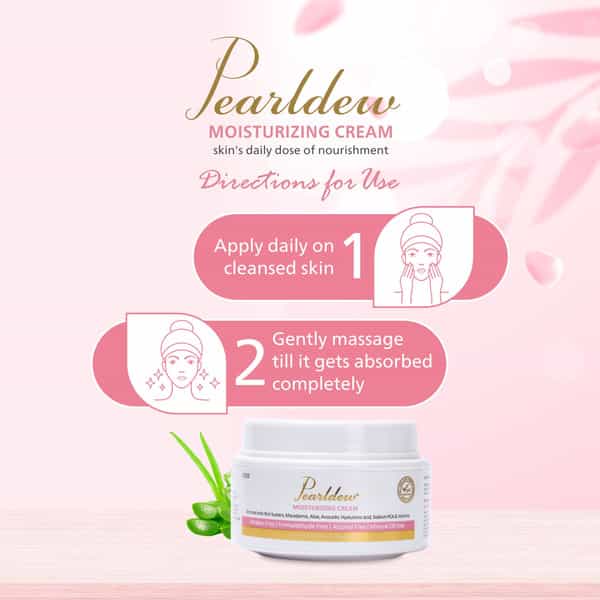 Pearldew Moisturizing Cream 50 Gm | With Almond Oil | Aloe | Avocado | Butters (Pack Of 2)