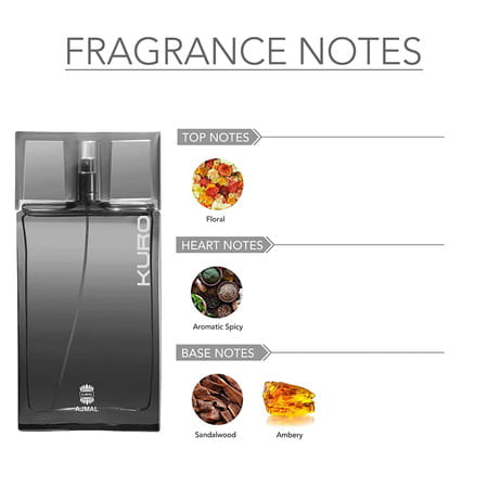 Ajmal Kuro Edp Spicy Perfume 90ml For Men And Majmua Perfume Oil Oriental 10ml For Unisex