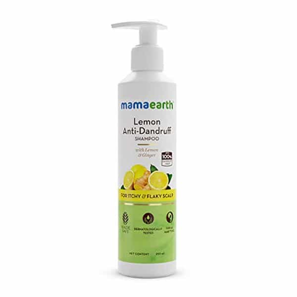 Mamaearth Lemon Anti-Dandruff Shampoo With Lemon & Ginger For Itchy & Flaky Scalp | 250 Ml