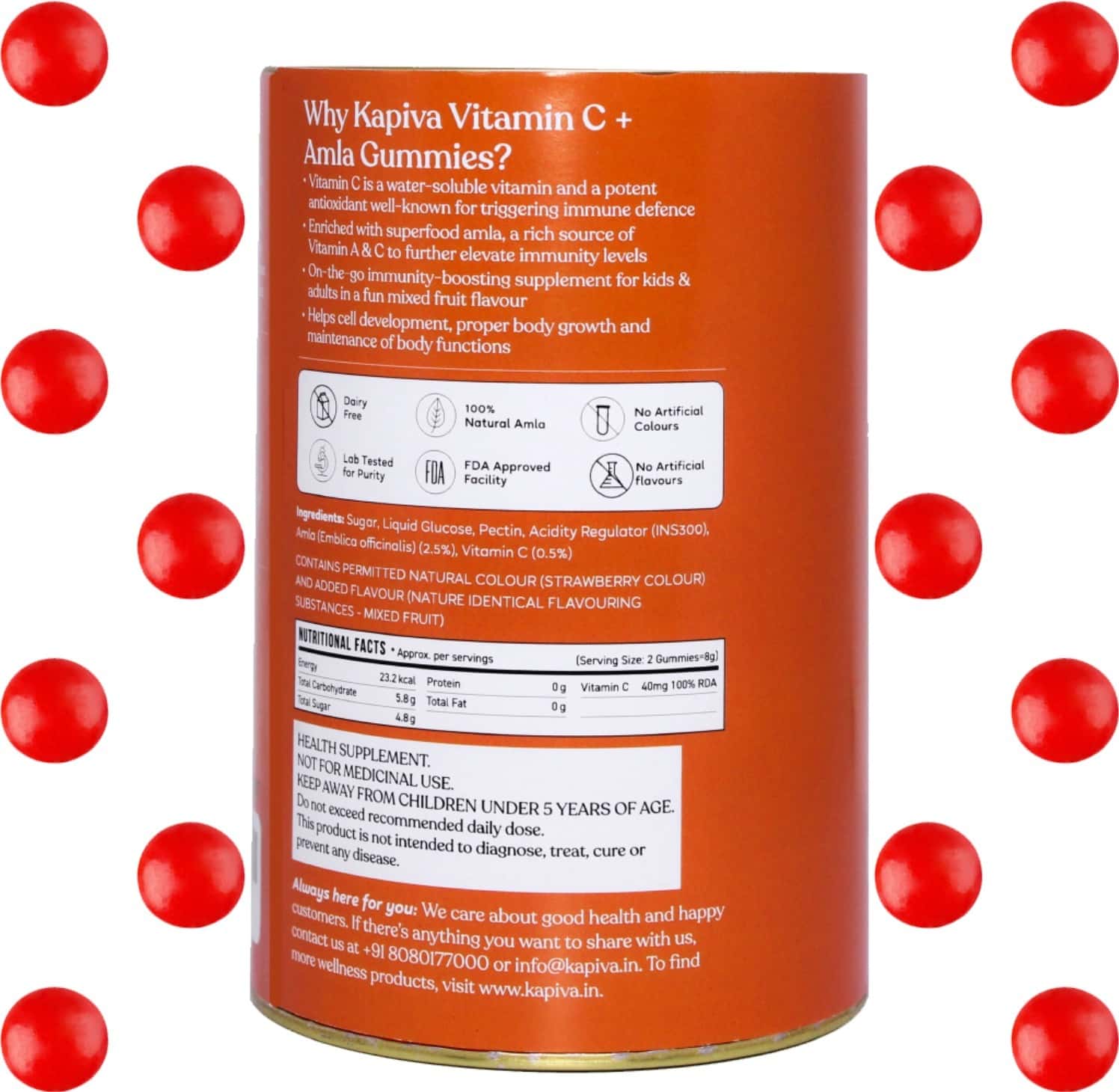 Buy KAPIVA VITAMIN C + AMLA GUMMIES 2 IN 1 IMMUNITY BOOSTER FOR KIDS