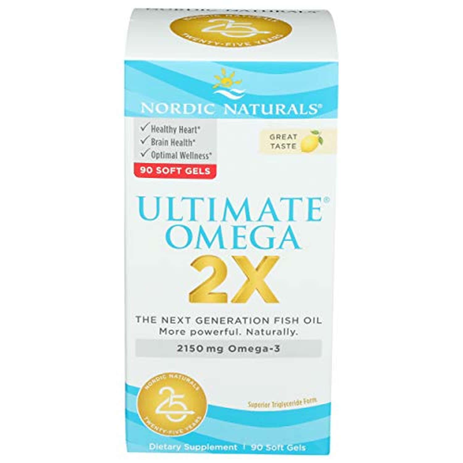 Nordic Naturals Ultimate Omega 2x 2150 Mg Omega 3 Fish Oil + Epa And Dha For Men & Women 90 Softgels