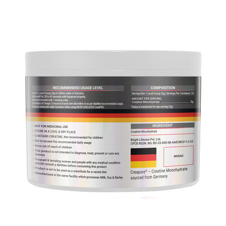 Muscleblaze Creapro Creatine Monohydrate With Creapure (Unflavoured | 33 Servings | 100g)