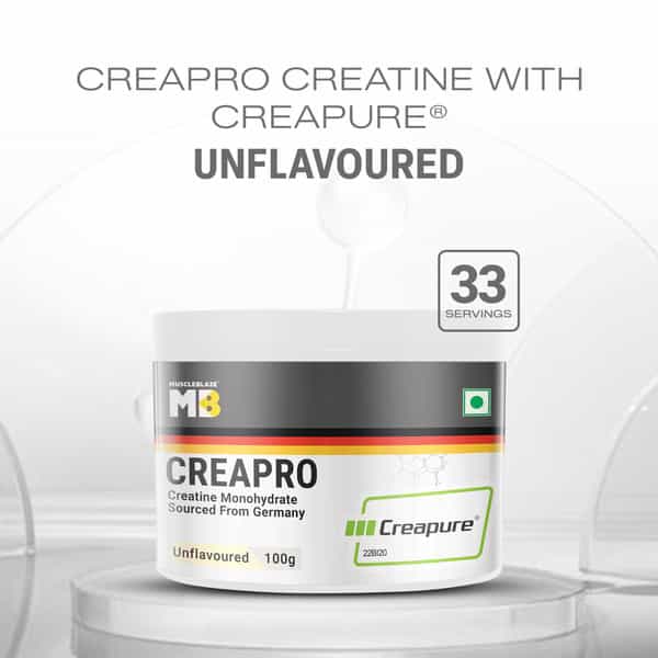 Muscleblaze Creapro Creatine Monohydrate With Creapure (Unflavoured | 33 Servings | 100G)