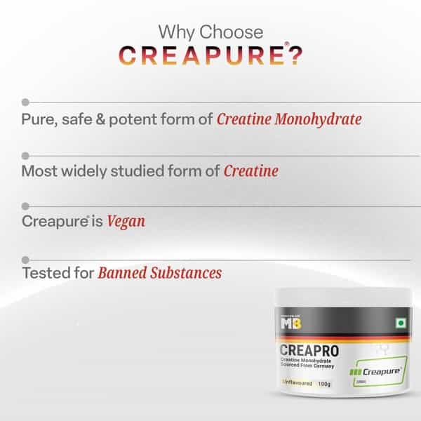 Muscleblaze Creapro Creatine Monohydrate With Creapure (Unflavoured | 33 Servings | 100G)