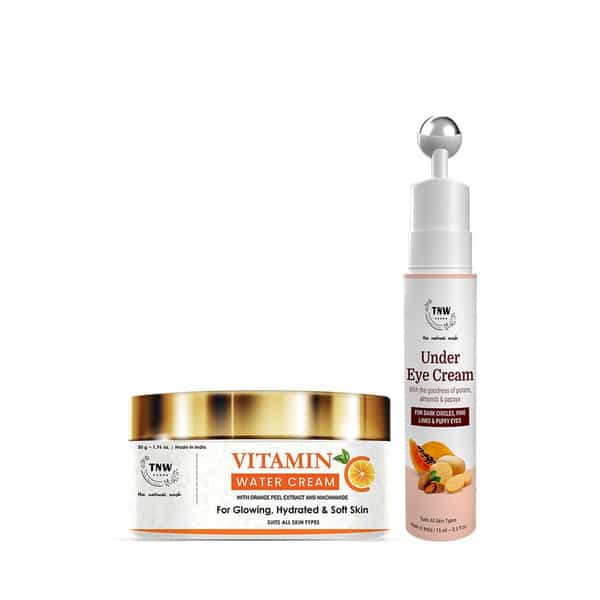 Tnw The Natural Wash Combo With Vitamin C Water Cream And Under Eye Cream |