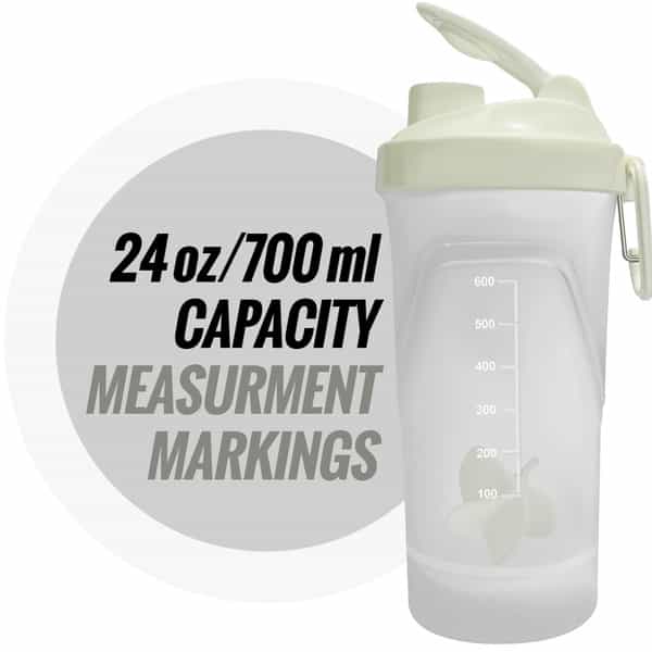 Musclexp Gym Shaker Pro Xp Fitness 700 Ml For Protein Sipper Bottle (White)