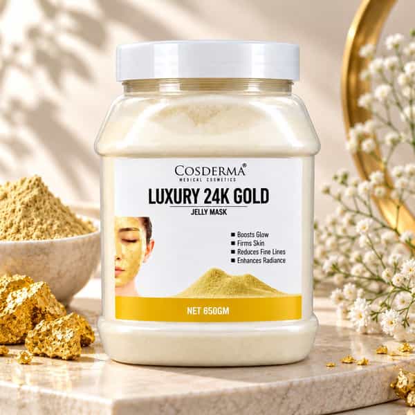 Cosderma Luxury 24K Gold Jelly Mask 650Gm| Mask For Glowing | Radiant & Firm-Looking Skin Glow