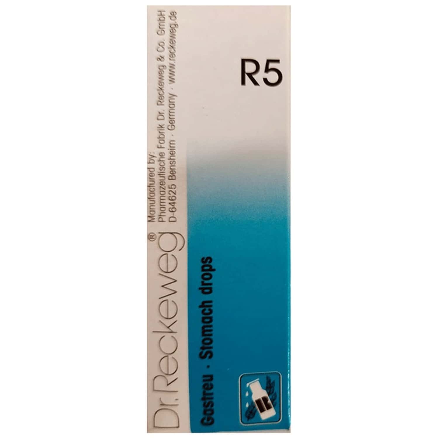 Dr. Reckeweg R5 Stomach And Digestion Drops | For Stomach Care Drops Oral Dropss 22 Ml