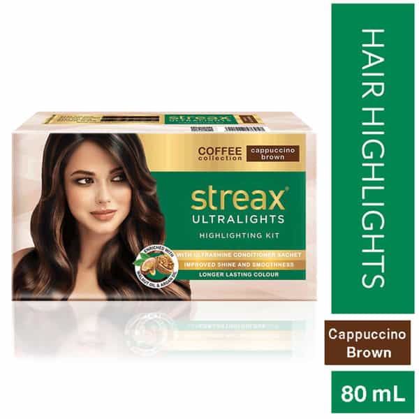 Streax Coffee Collection Ultralights Highlighting Kit - Cappuccion Brown (40Gm+40Ml)