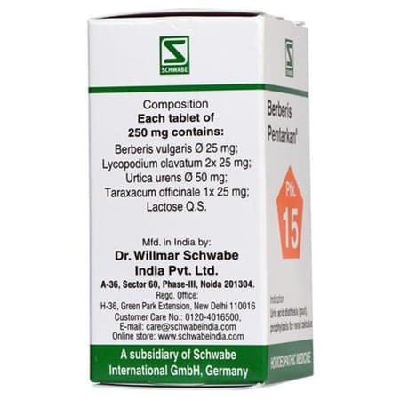 Dr. Willmar Schwabe India Berberis Pentarkan Tablet 20 No'S