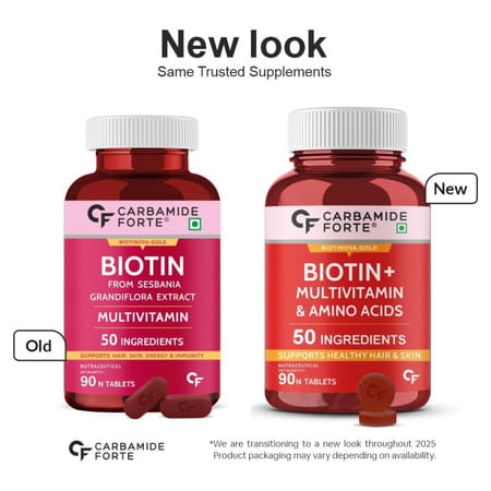 Carbamide Forte Biotin Supplement With 50 Multivitamin Ingredients-90 Tablets