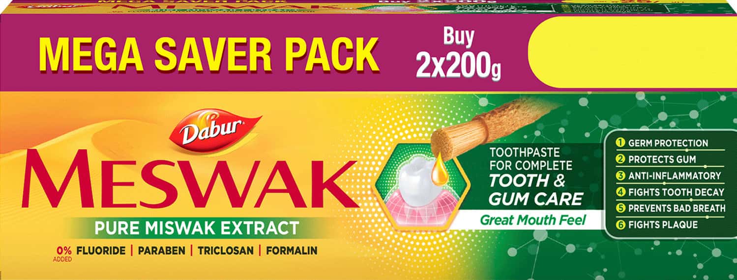 Dabur Meswak Complete Oral Care Toothpaste 2*200 Gm