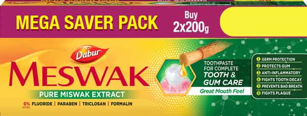 Dabur Meswak Complete Oral Care Toothpaste 2*200 Gm