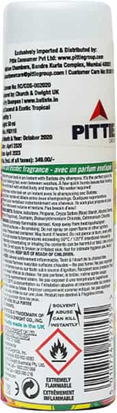 Batiste Instant Hair Refresh Dry Shampoo - Coconut & Exotic Tropical - 50Ml